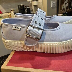 Vans Mary Jane Creeper Shoe Grunge Ballet Halogen Blue VN000D07CHA Women's 8.5